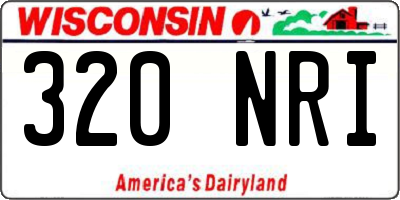 WI license plate 320NRI