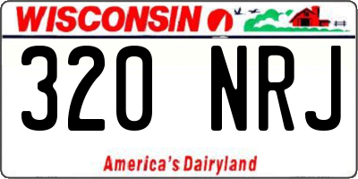 WI license plate 320NRJ