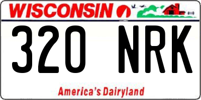 WI license plate 320NRK