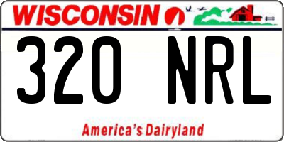 WI license plate 320NRL