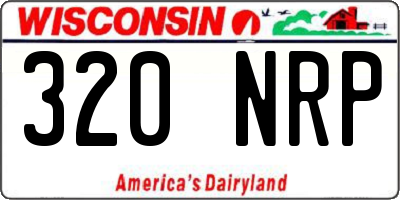 WI license plate 320NRP
