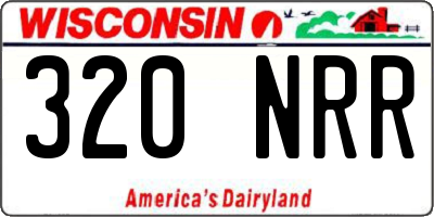 WI license plate 320NRR
