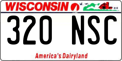 WI license plate 320NSC