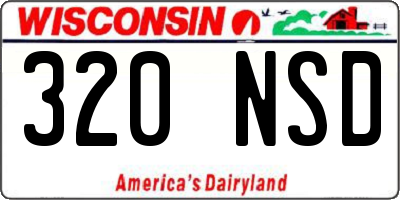 WI license plate 320NSD