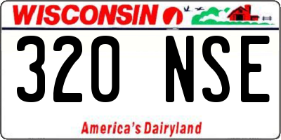 WI license plate 320NSE