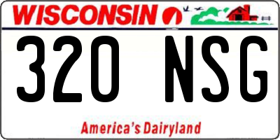 WI license plate 320NSG