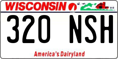 WI license plate 320NSH