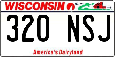 WI license plate 320NSJ