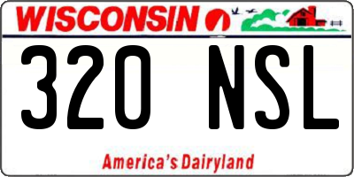 WI license plate 320NSL