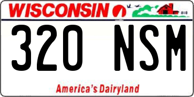 WI license plate 320NSM