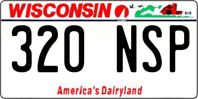 WI license plate 320NSP