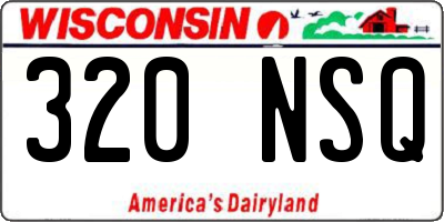 WI license plate 320NSQ