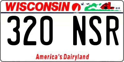 WI license plate 320NSR