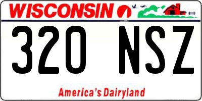 WI license plate 320NSZ