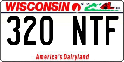 WI license plate 320NTF