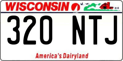 WI license plate 320NTJ
