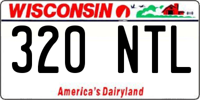 WI license plate 320NTL