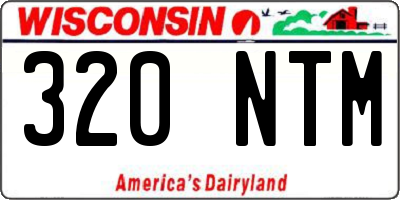 WI license plate 320NTM