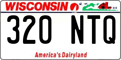 WI license plate 320NTQ