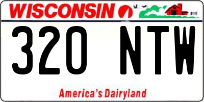 WI license plate 320NTW