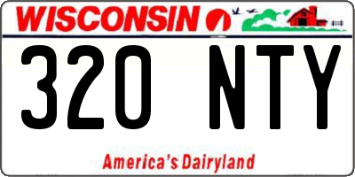 WI license plate 320NTY