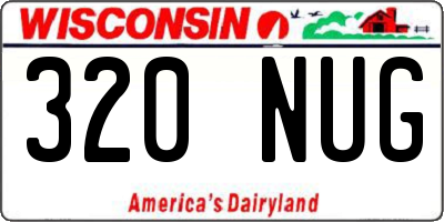 WI license plate 320NUG