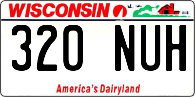 WI license plate 320NUH