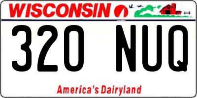 WI license plate 320NUQ