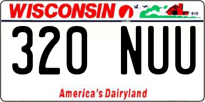 WI license plate 320NUU