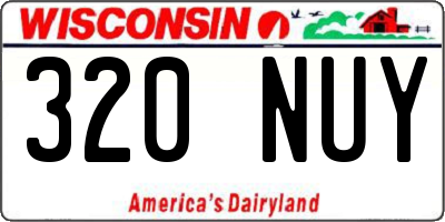 WI license plate 320NUY