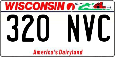 WI license plate 320NVC
