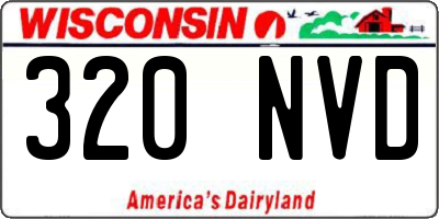 WI license plate 320NVD