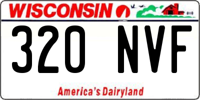 WI license plate 320NVF
