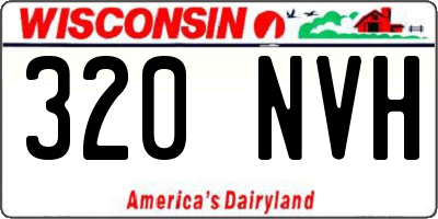 WI license plate 320NVH