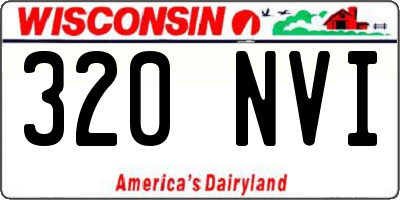 WI license plate 320NVI