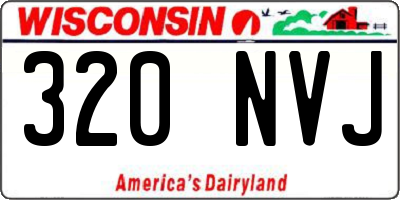 WI license plate 320NVJ