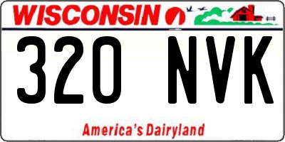 WI license plate 320NVK