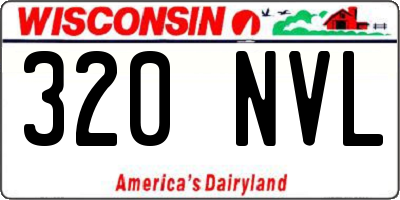 WI license plate 320NVL