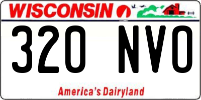 WI license plate 320NVO