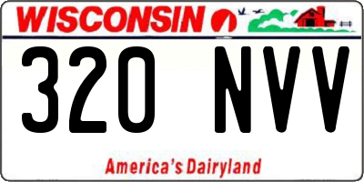WI license plate 320NVV