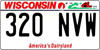 WI license plate 320NVW