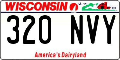 WI license plate 320NVY