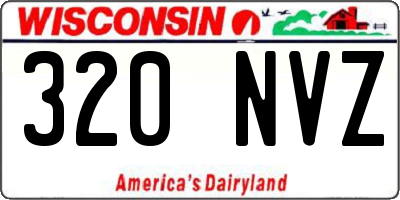 WI license plate 320NVZ