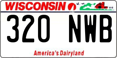 WI license plate 320NWB