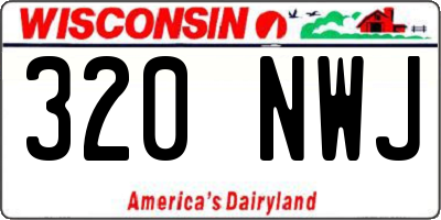 WI license plate 320NWJ
