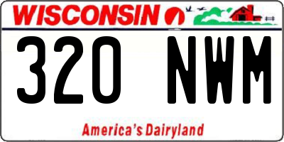 WI license plate 320NWM