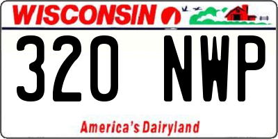 WI license plate 320NWP