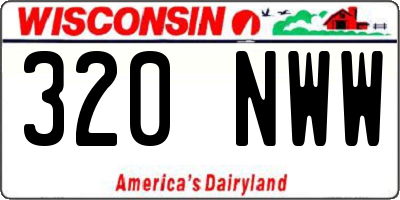 WI license plate 320NWW