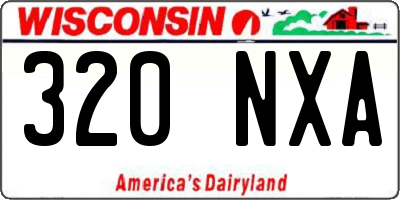 WI license plate 320NXA