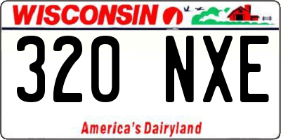 WI license plate 320NXE